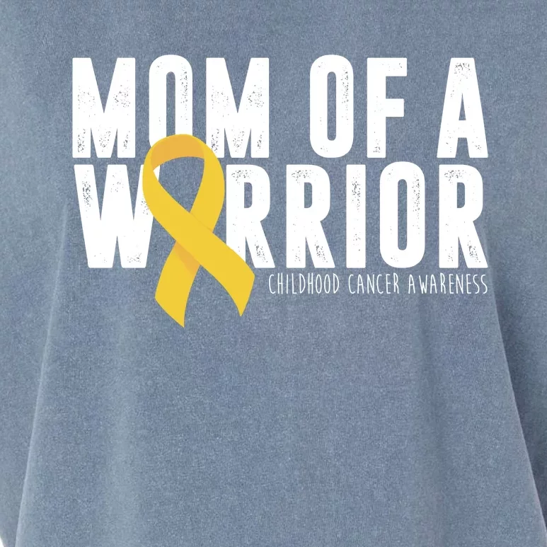 Mom Of A Warrior Childhood Cancer Awareness Garment-Dyed Women's Muscle Tee