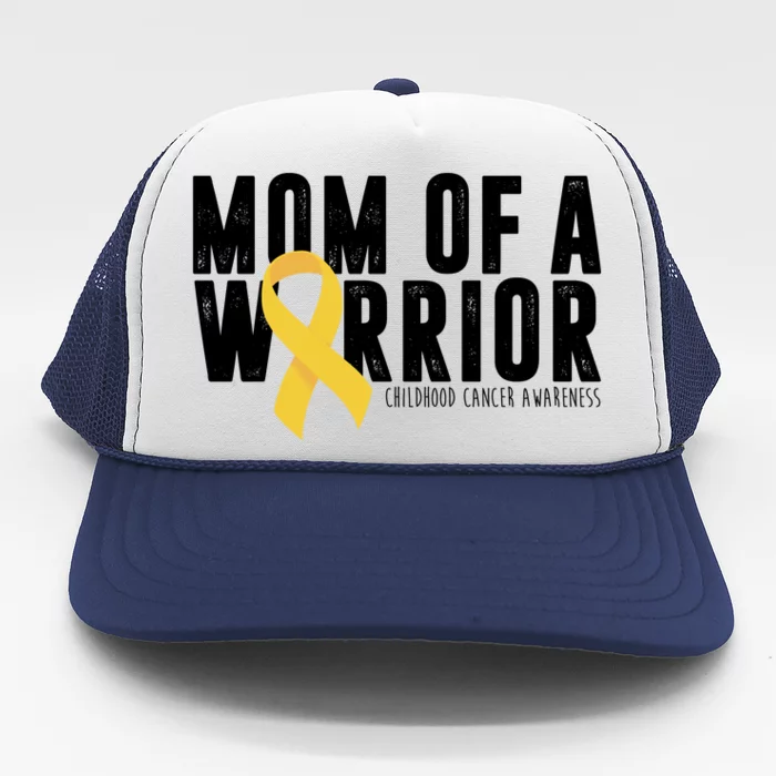 Mom Of A Warrior Childhood Cancer Awareness Trucker Hat