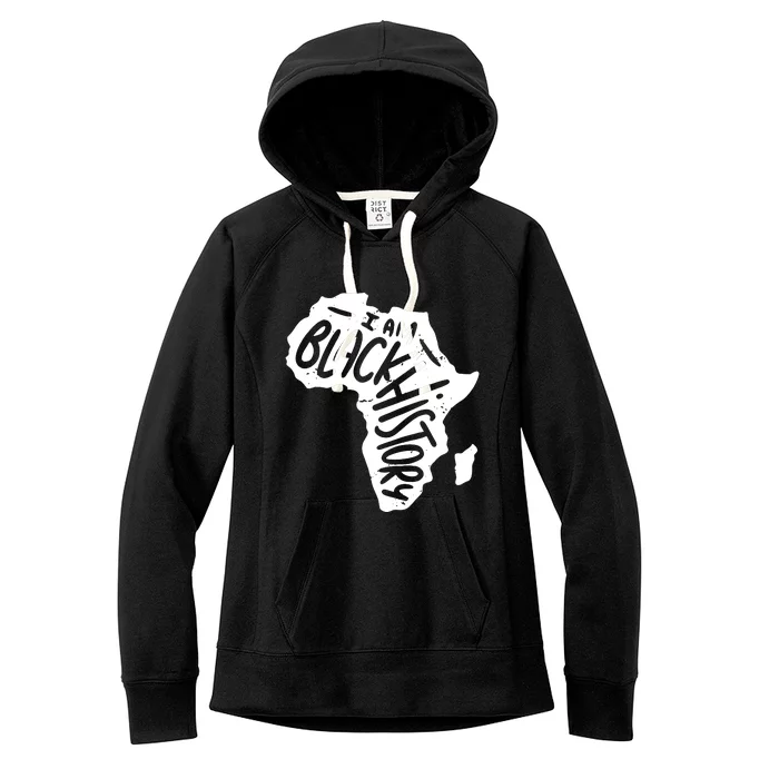 Map Of Africa Black History Cool Graphic Women's Fleece Hoodie