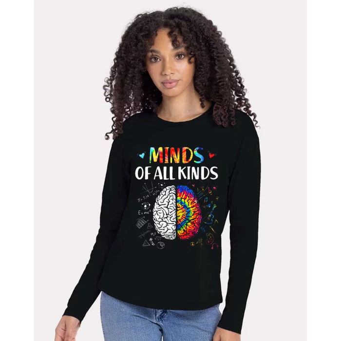 Minds Of All Kinds Neurodiversity Autism Awareness ADHD ASD Womens Cotton Relaxed Long Sleeve T-Shirt