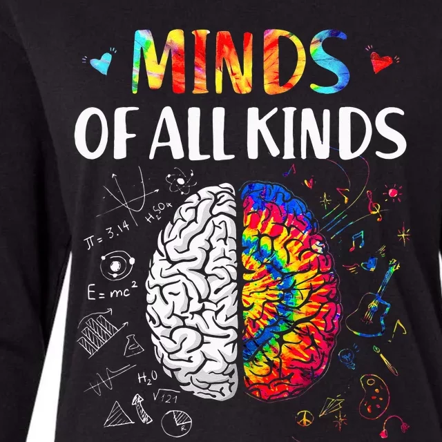 Minds Of All Kinds Neurodiversity Autism Awareness ADHD ASD Womens Cotton Relaxed Long Sleeve T-Shirt