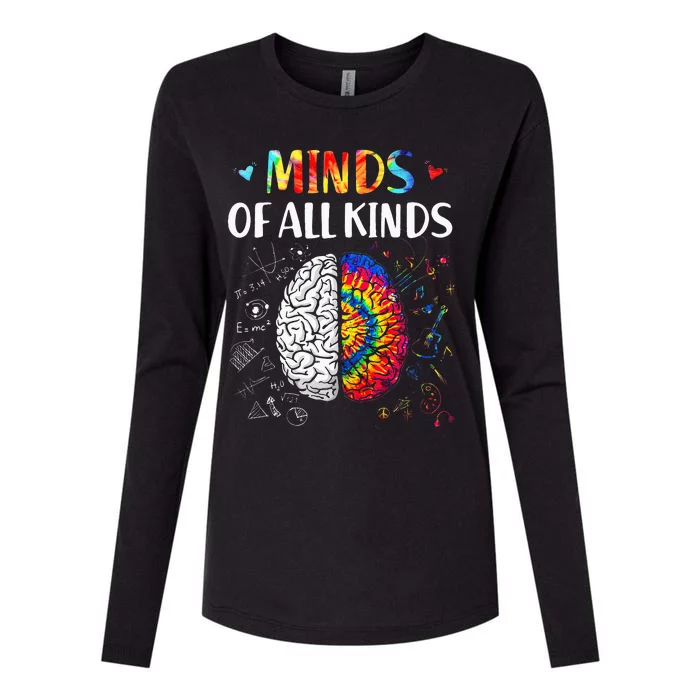 Minds Of All Kinds Neurodiversity Autism Awareness ADHD ASD Womens Cotton Relaxed Long Sleeve T-Shirt