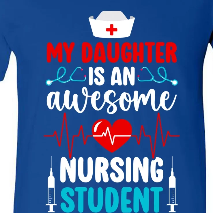 Mom Of A Nursing Student Mother Future Nurse Mom Gift V-Neck T-Shirt