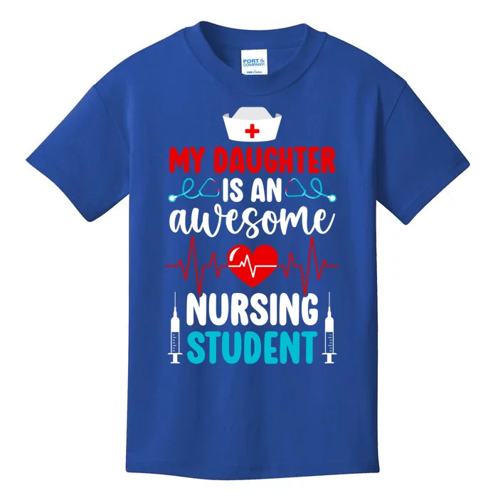 Mom Of A Nursing Student Mother Future Nurse Mom Gift Kids T-Shirt