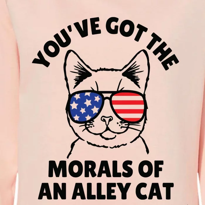 Morals Of An Alley Cat Funny Election Debate Womens California Wash Sweatshirt