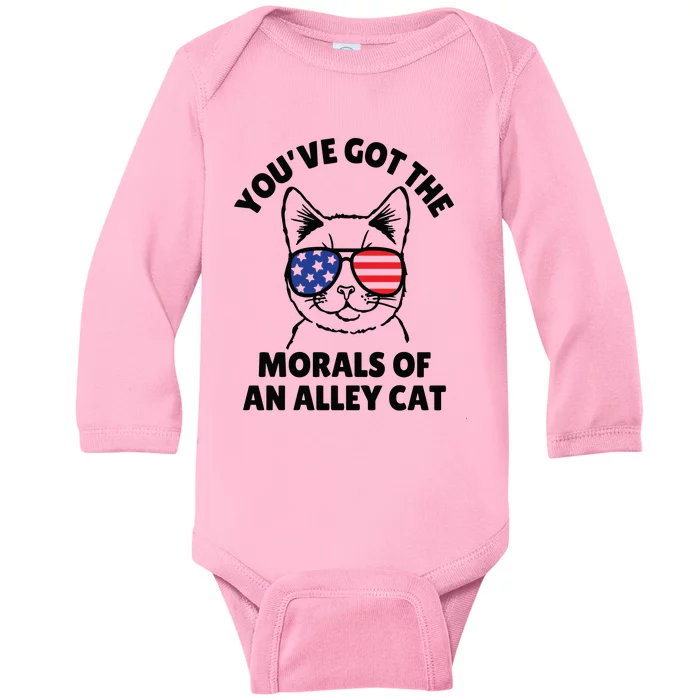 Morals Of An Alley Cat Funny Election Debate Baby Long Sleeve Bodysuit