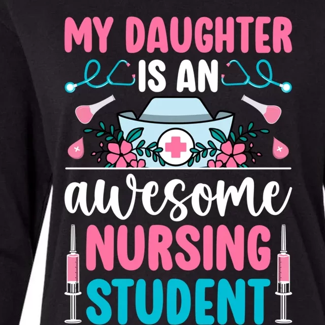 Mom Of A Nursing Student Mother Future Nurse Mom Gift Womens Cotton Relaxed Long Sleeve T-Shirt