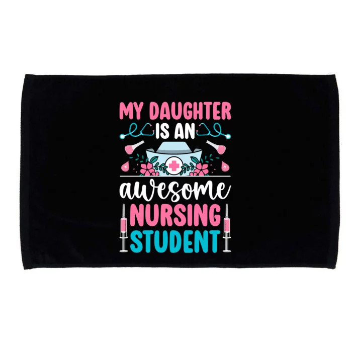 Mom Of A Nursing Student Mother Future Nurse Mom Gift Microfiber Hand Towel