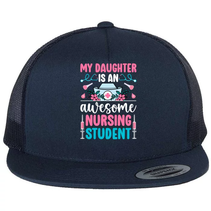 Mom Of A Nursing Student Mother Future Nurse Mom Gift Flat Bill Trucker Hat