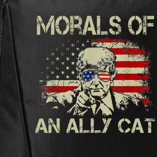 Morals Of An Ally Cat Trump Biden Debate City Backpack