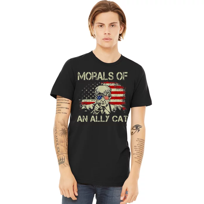 Morals Of An Ally Cat Trump Biden Debate Premium T-Shirt