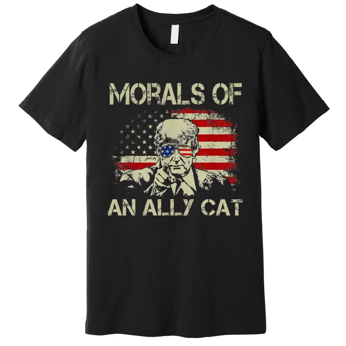 Morals Of An Ally Cat Trump Biden Debate Premium T-Shirt