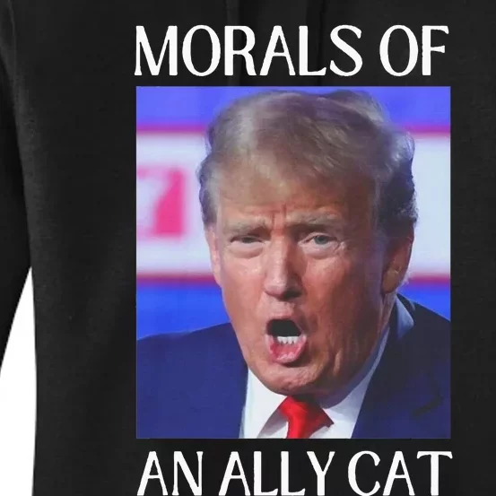 Morals Of An Ally Cat Trump Biden Debate Women's Pullover Hoodie