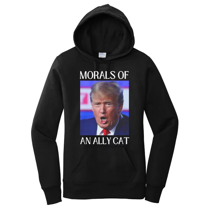 Morals Of An Ally Cat Trump Biden Debate Women's Pullover Hoodie