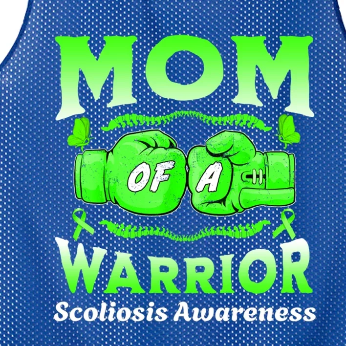 Mom Of A Scoliosis Warrior Scoliosis Awareness Gift Mesh Reversible Basketball Jersey Tank