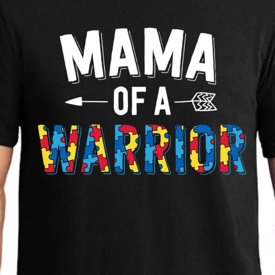 Mama Of A Warrior Family Mom World Autism Awareness Day Great Gift Pajama Set