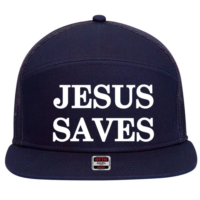 Mall Of America Jesus Saves Jesus Is The Only Way Front & Back Front & Back 7 Panel Mesh Trucker Snapback Hat