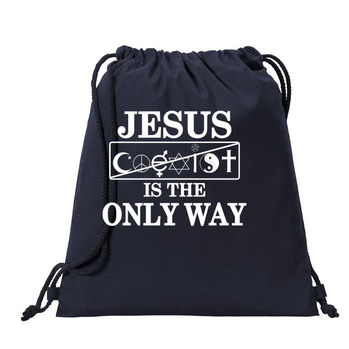 Mall Of America Jesus Saves Jesus Is The Only Way Front & Back Front & Back Drawstring Bag