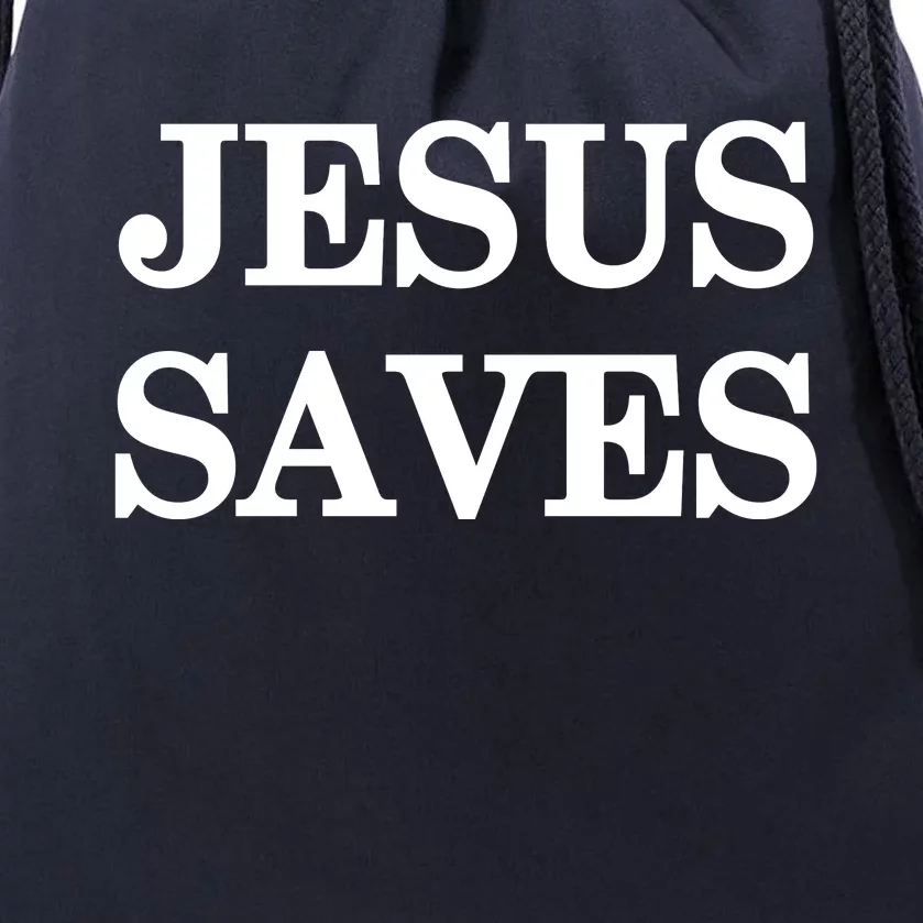 Mall Of America Jesus Saves Jesus Is The Only Way Front & Back Front & Back Drawstring Bag