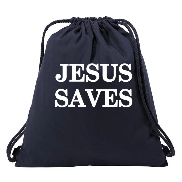 Mall Of America Jesus Saves Jesus Is The Only Way Front & Back Front & Back Drawstring Bag