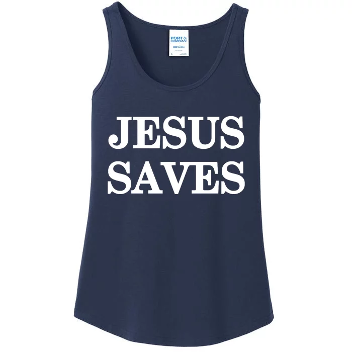 Mall Of America Jesus Saves Jesus Is The Only Way Front & Back Front & Back Ladies Essential Tank