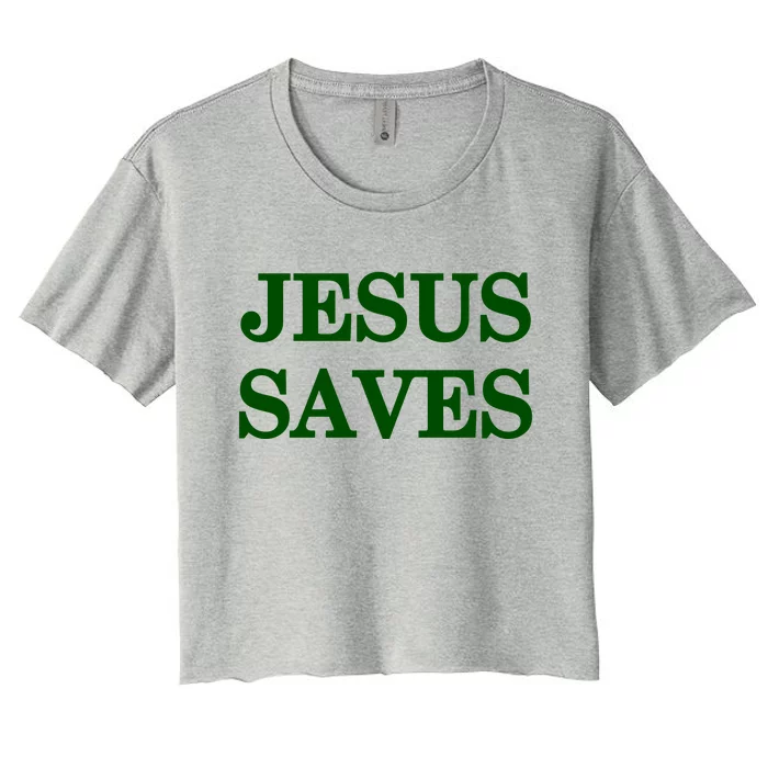 Mall Of America Jesus Saves Jesus Is The Only Way Front & Back Front & Back Women's Crop Top Tee