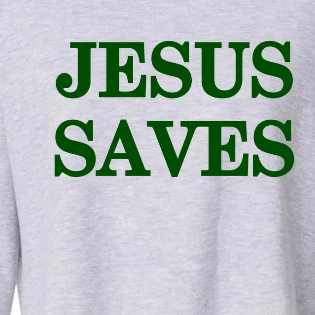 Mall Of America Jesus Saves Jesus Is The Only Way Front & Back Front & Back Cropped Pullover Crew