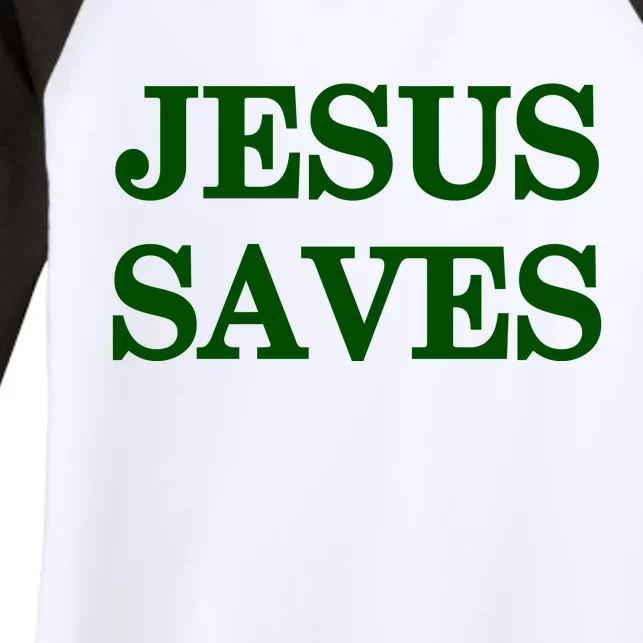 Mall Of America Jesus Saves Jesus Is The Only Way Front & Back Front & Back Women's Tri-Blend 3/4-Sleeve Raglan Shirt