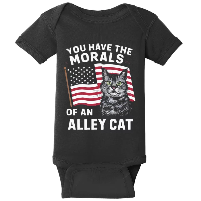 Morals Of An Alley Cat Funny Debate Biden Baby Bodysuit