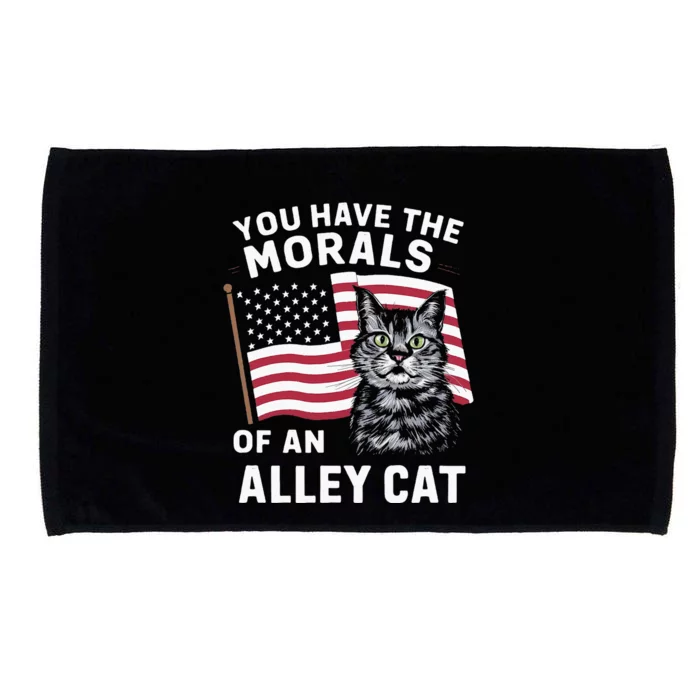 Morals Of An Alley Cat Funny Debate Biden Microfiber Hand Towel