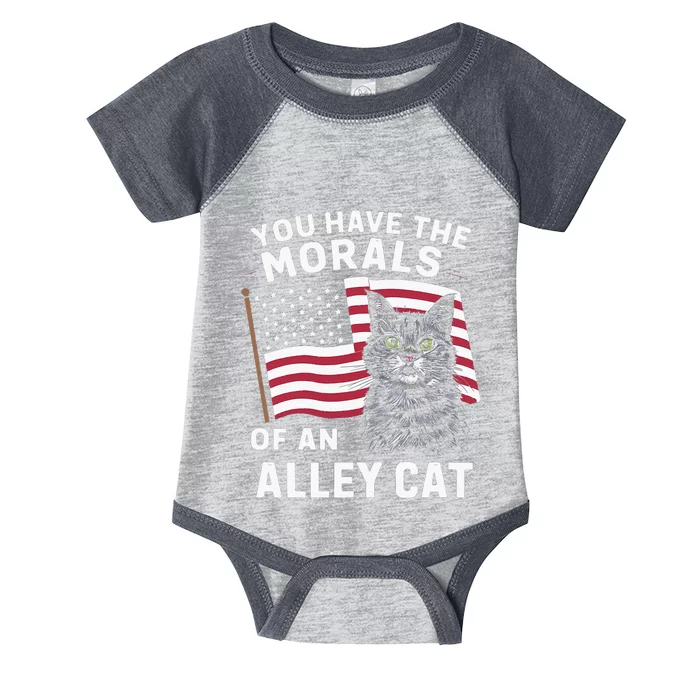 Morals Of An Alley Cat Funny Debate Biden Infant Baby Jersey Bodysuit