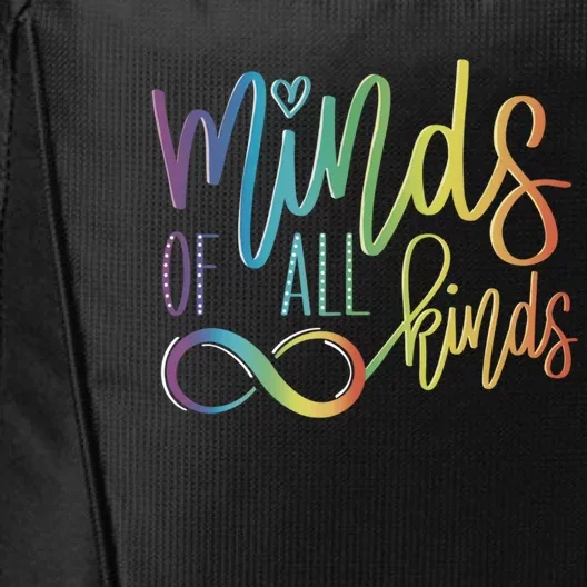 Minds Of All Kinds Neurodiversity Infinity Autism Awareness Gift City Backpack