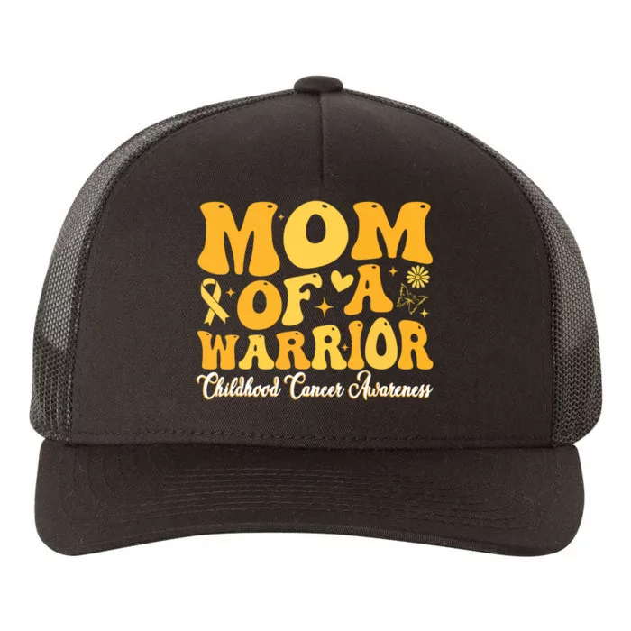 Mom Of A Warrior Childhood Cancer Awareness Women Yupoong Adult 5-Panel Trucker Hat