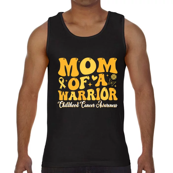 Mom Of A Warrior Childhood Cancer Awareness Women Comfort Colors® Tank Top