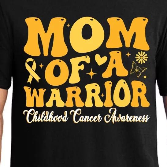 Mom Of A Warrior Childhood Cancer Awareness Women Pajama Set