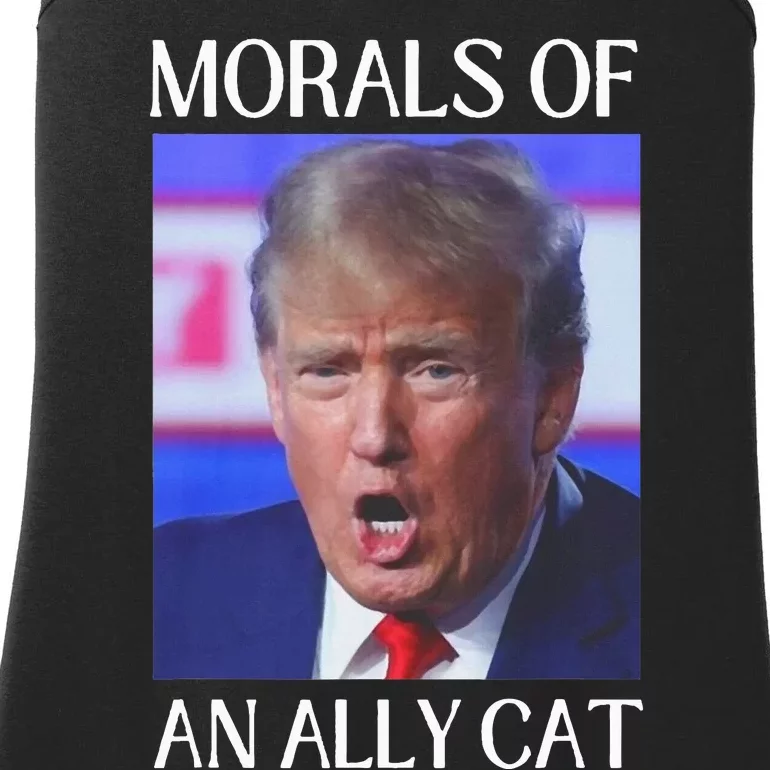 Morals Of An Ally Cat Trump Biden Debate Ladies Essential Tank