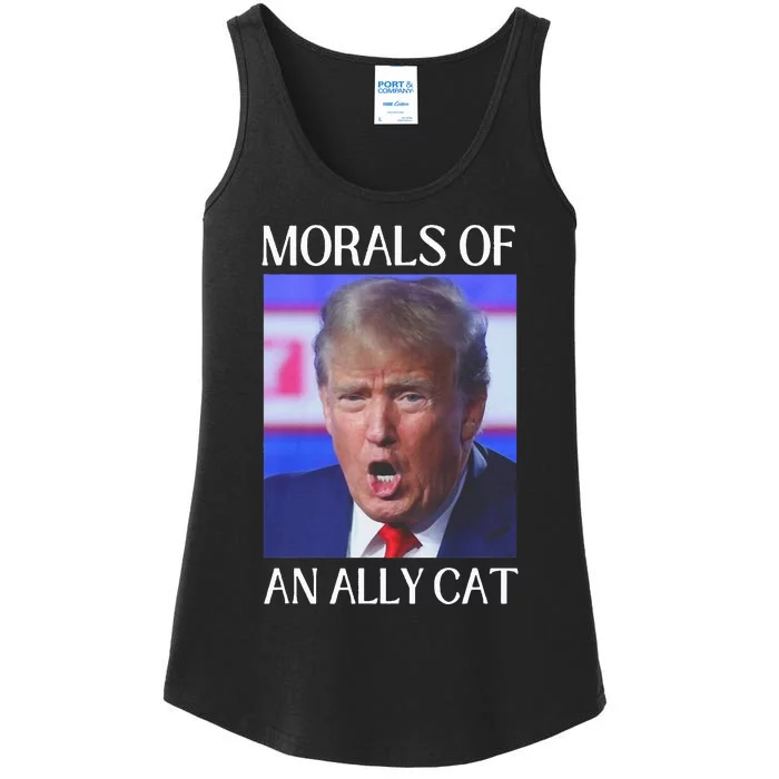 Morals Of An Ally Cat Trump Biden Debate Ladies Essential Tank