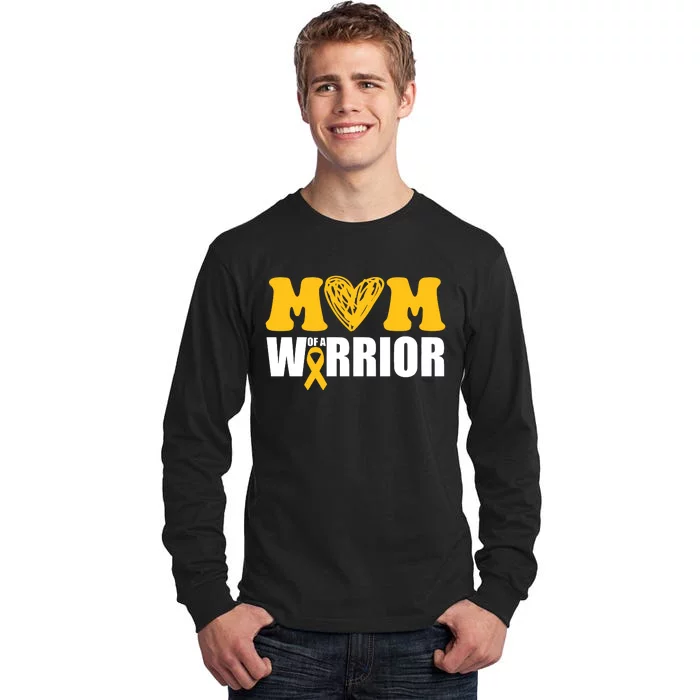 Mom Of A Warrior Childhood Cancer Awareness Tall Long Sleeve T-Shirt