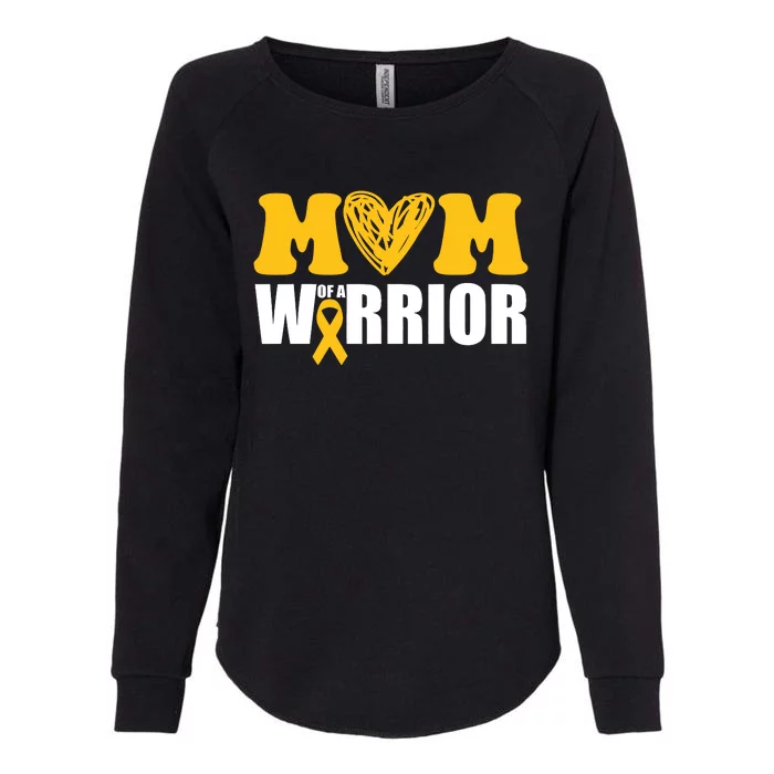 Mom Of A Warrior Childhood Cancer Awareness Womens California Wash Sweatshirt