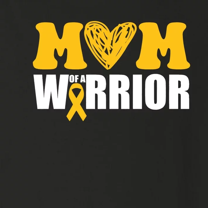 Mom Of A Warrior Childhood Cancer Awareness Toddler Long Sleeve Shirt