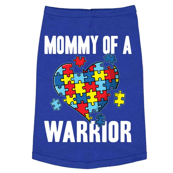 Mommy Of A Warrior Cute Autism Awareness Puzzle Great Gift Doggie Tank