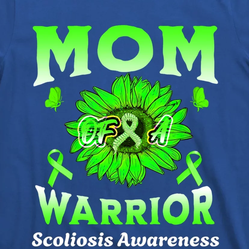 Mom Of A Warrior Scoliosis Awareness Cute Gift T-Shirt