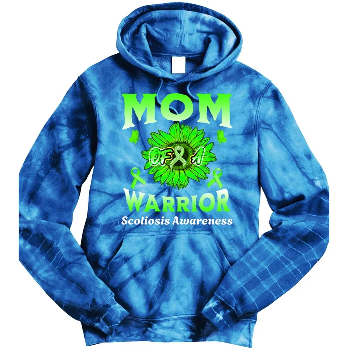 Mom Of A Warrior Scoliosis Awareness Cute Gift Tie Dye Hoodie