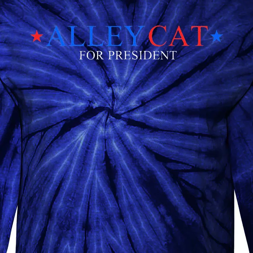 Morals Of An Alley Cat For President 2024 Tie-Dye Long Sleeve Shirt