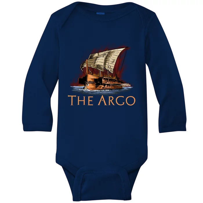 Mythology Of Ancient Greece Gift The Argo Gift Greek Myth Funny Gift Baby Long Sleeve Bodysuit