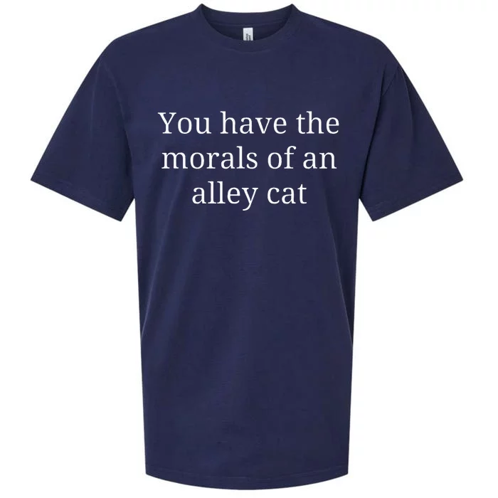 Morals Of An Alley Cat Debate Quote Sueded Cloud Jersey T-Shirt