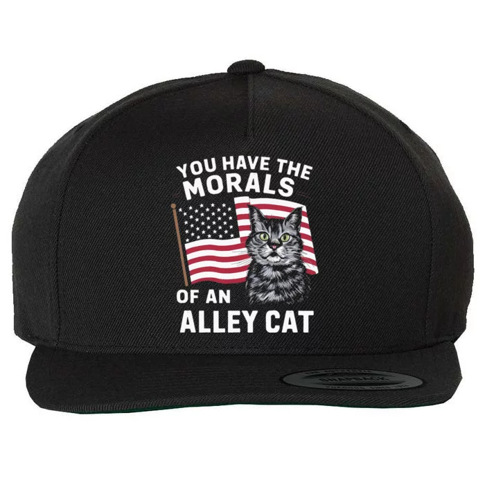 Morals Of An Alley Cat Funny Debate Biden Wool Snapback Cap