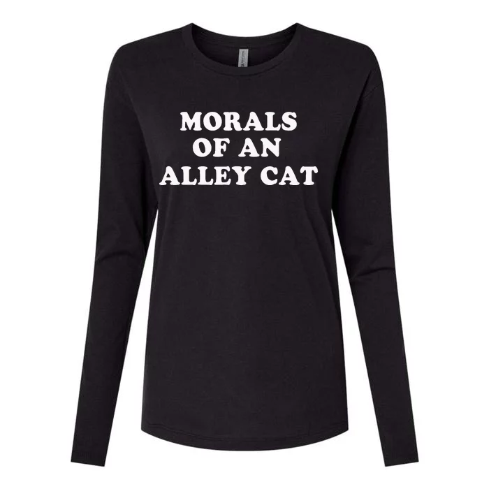 Morals Of An Alley Cat Womens Cotton Relaxed Long Sleeve T-Shirt