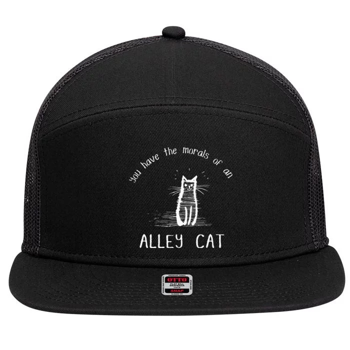 Morals Of An Alley Cat Funny Debate 7 Panel Mesh Trucker Snapback Hat