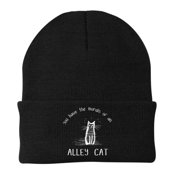 Morals Of An Alley Cat Funny Debate Knit Cap Winter Beanie